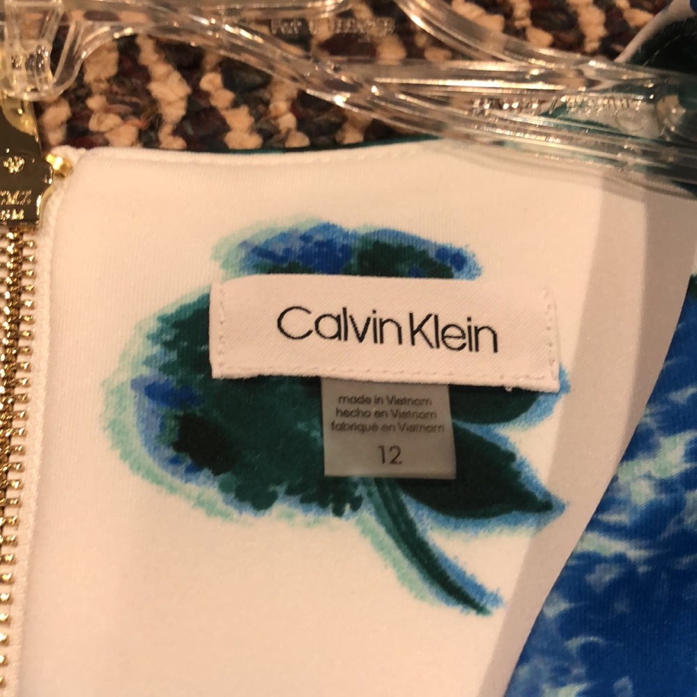 Calvin Klein Blue and Green Floral Dress - Picture 4 of 8